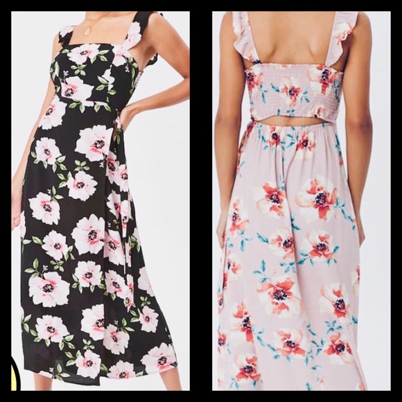 Dresses & Skirts - Floral Open Back cutout Maxi